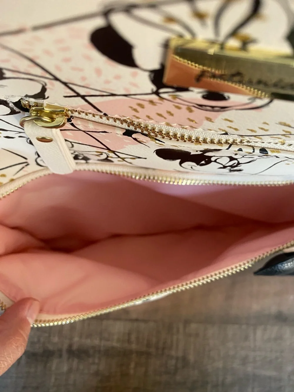 Petunia Pickle Bottom Cream and Pink Minnie Mouse Diaper Backpack